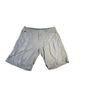 KUHL Renegade Mens Shorts Sz 42 Beige Khaki Vented Crotch Hiking Fishing Active